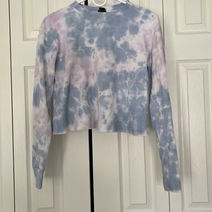 Purple, blue, and white tie dye wild fable long sleeve, worn often, size XS